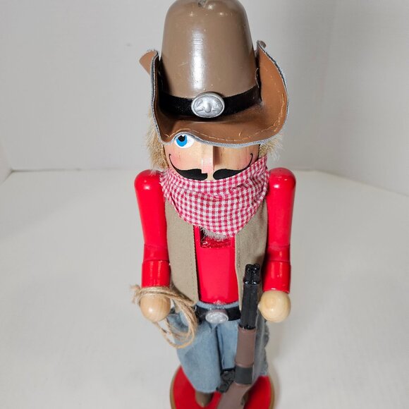 Clever Creations Cowboy 12 Inch Traditional Wooden Nutcracker Christmas Decor - Picture 2 of 9